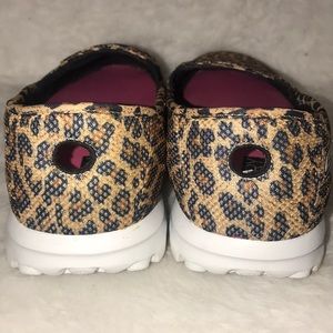 skechers memory foam leopard print